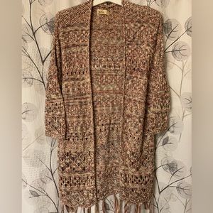HOLLISTER Multicolor Crochet hippie Boho, crochet Cardigan/Wrap Size-S